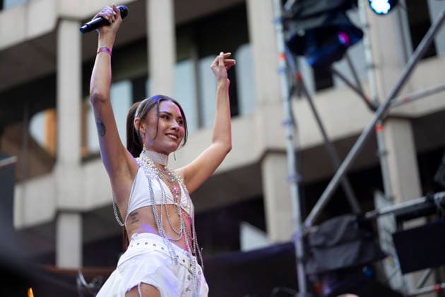 July 2, 2026, Madrid, Spain: The singer Klimax Nos performs during the MADO 2026 Festival, in the Plaza de las Reinas in Madrid. Madrid Spain - ZUMAs197 20260702_aaa_s197_079 Copyright: xAtilanoxGarciax