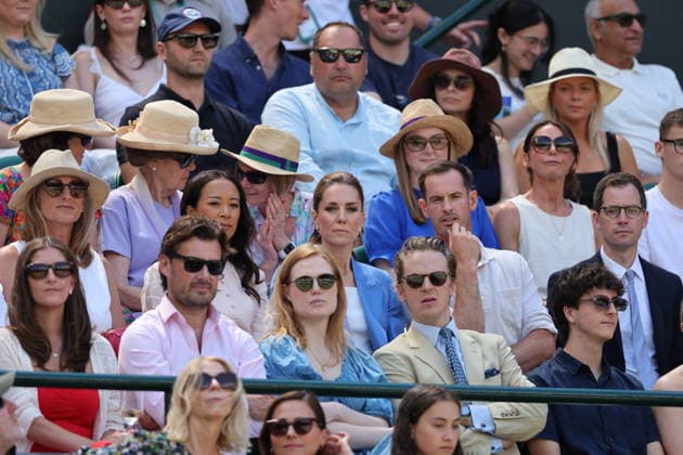 . 02 07 2026. London, United Kingdom. Kate Middleton, the Princess of Wales , watching the Katie Swan match on Court One on day four of the Wimbledon Tennis Championships in London.  xStephenxLockx xi-Imagesx IIM-26878-0029