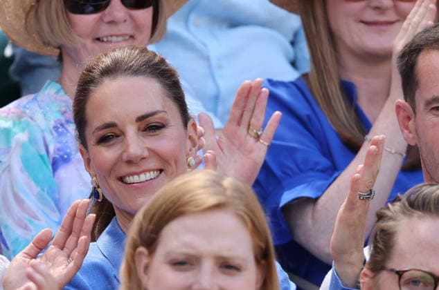 . 02 07 2026. London, United Kingdom. Kate Middleton, the Princess of Wales , watching the Katie Swan match on Court One on day four of the Wimbledon Tennis Championships in London.  xStephenxLockx xi-Imagesx IIM-26878-0032