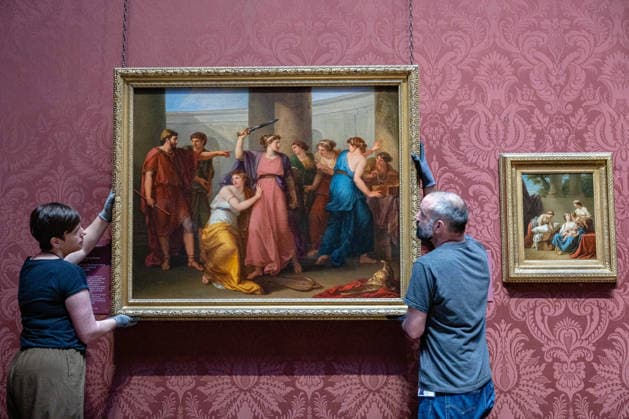 National Gallery Acquires Angelica Kauffmann and Swiss Masters, London, UK 2 July 2026 Angelica Kauffmann s Achilles discovered among the Daughters of Lycomedes, 1787-8, at the National Gallery, London, UK, on 2 July 2026. The work is the first history painting in oils by Kauffmann to enter a UK national collection, and forms part of a gift of three works by Swiss artists from the Barrett Collection., Credit:Pete Speller Avalon  Copyright: xPetexSpellerx xAvalonx 1113947263