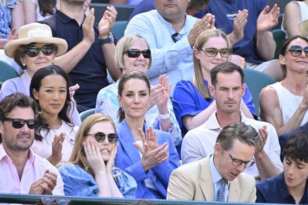 Tennis - Wimbledon 2026 - ITF - The Championships - 02 06 2026 - Tennis - Wimbledon 2026 - ITF - The Championships - 02 06 2026 - Kate Princesse de Galles assiste au match sur le court numero 1 en compagnie d Andy Murray - Amgleterre London  Copyright: xChryslenexCaillaud Psnewzx