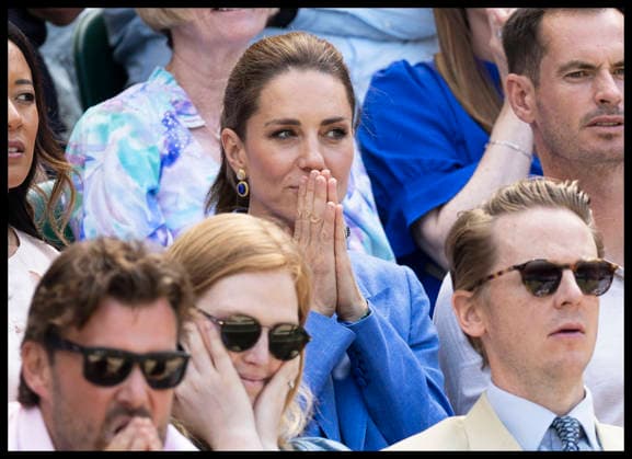 . 02 07 2026. London, United Kingdom. Kate Middleton, the Princess of Wales ,watches the British player Katie Swan lose her match on Court One on day four of the Wimbledon Tennis Championships in London.  xStephenxLockx xi-Imagesx IIM-26878-0050