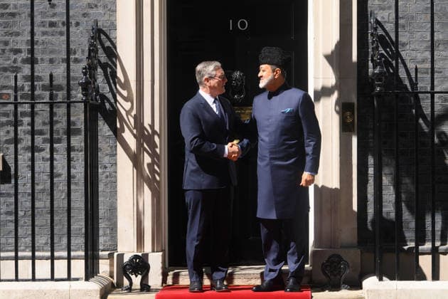 Sultan Of Oman Visit at Downing Street, London, UK - Thursday 2 July 2026 Sultan Of Oman Haitham bin Tariq arrives for a bilateral meeting with British Prime Minister Sir Keir Starmer in Downing Street, London, England, UK on Thursday 2 July, 2026., Credit:Justin Ng Avalon UK, England, London, Downing Street  Copyright: xJustinxNgx xAvalonx 1113967226