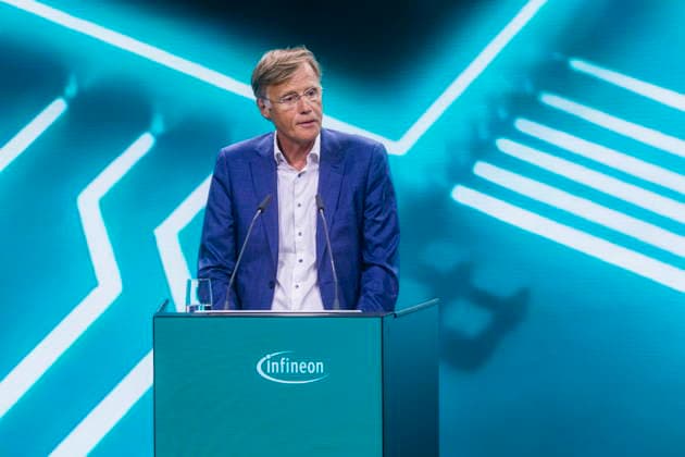 Infineon Eröffnung Infineon Smart Power FAB in Dresden eröffnet.Jochen Hanebeck, Vorstandsvorsitzender Infineon Technologies AG Dresden Sachsen Deutschland *** Infineon Opens Infineon Smart Power FAB in Dresden; Jochen Hanebeck, CEO of Infineon Technologies AG, Dresden, Saxony, Germany