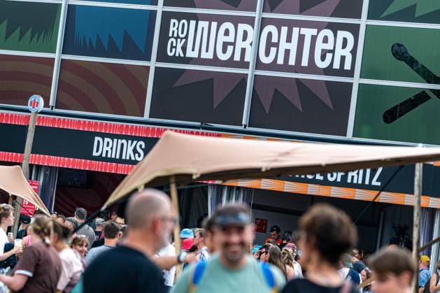 A Rock Werchter logo is seen during the first day of the Rock Werchter music festival in Werchter, Thursday 02 July 2026. The 51th edition of the festival is taking place from July 2 to July 5.  JONASxROOSENS 180184671