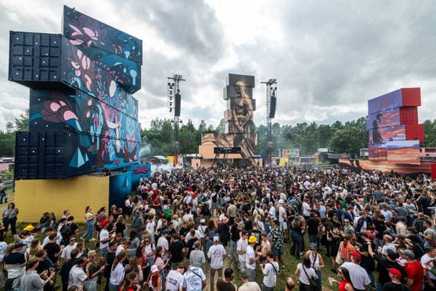The Towers stage by Jupiler is seen during the first day of the Rock Werchter music festival in Werchter, Thursday 02 July 2026. The 51th edition of the festival is taking place from July 2 to July 5.  JONASxROOSENS 180184675