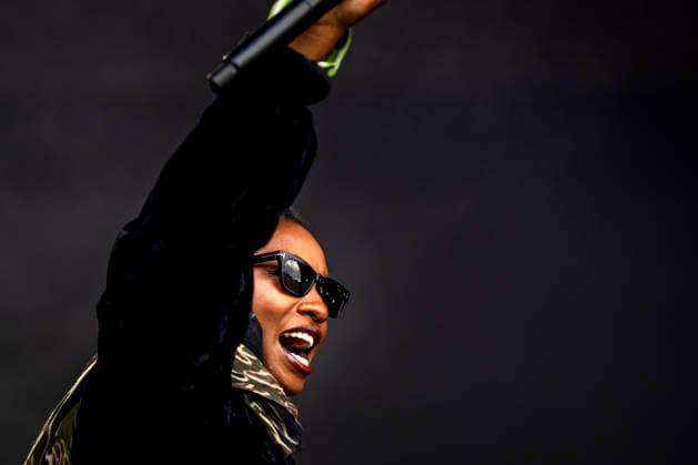 Roskilde Festival 2026 Little Simz on the Orange stage at Roskilde Festival on Thursday, July 2, 2026. (Photo: Sebastian Elias Uth Ritzau Scanpix) , Denmark *** Roskilde Festival 2026: Little Simz on the Orange Stage at Roskilde Festival on Thursday, July 2, 2026. Photo by Sebastian Elias Uth, Ritzau Scanpix, Denmark  Copyright: Ritzau Scanpix SebastianxEliasxUthx spdk20260702-190301-L