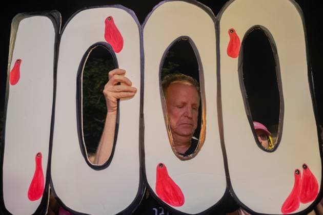Day 1000 Since October 7th TEL AVIV, ISRAEL JULY 2, 2026: People gather at a rally in Tel Aviv, Israel, on July 2, 2026, marking 1,000 days since the October 7, 2023 attack. Former hostage Rom Braslavski, relatives of victims, survivors and released hostages attended the event, calling for the establishment of a state commission of inquiry into the circumstances surrounding the attack. Tel Aviv Israel Copyright: x xShaniexRothx xJNAxPressx