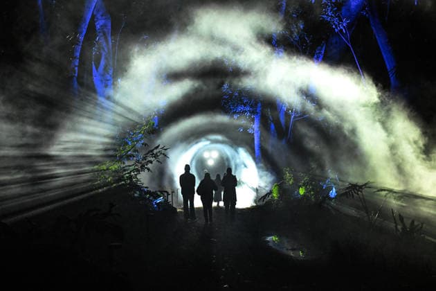ILLUMINATE ADELAIDE, Light Installation at Night Visions during Illuminate Adelaide, Adelaide, Thursday, July 2, 2026. ( NO ARCHIVING ADELAIDE SOUTH AUSTRALIA AUSTRALIA  Copyright: xMICHAELxERREYx 20260702137443808566