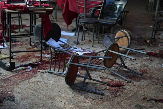 Damascus Cafe Blast Aftermath Investigated Damaged furniture, debris and blood stains are visible inside a cafe in central Damascus, Syria, on July 2, 2026. An explosive device detonated inside a cafe in the al-Hijaz area near the Palace of Justice, killing people and injuring others, Syrian authorities said. Damascus Damascus Syria Copyright: xOmarxAlbamx