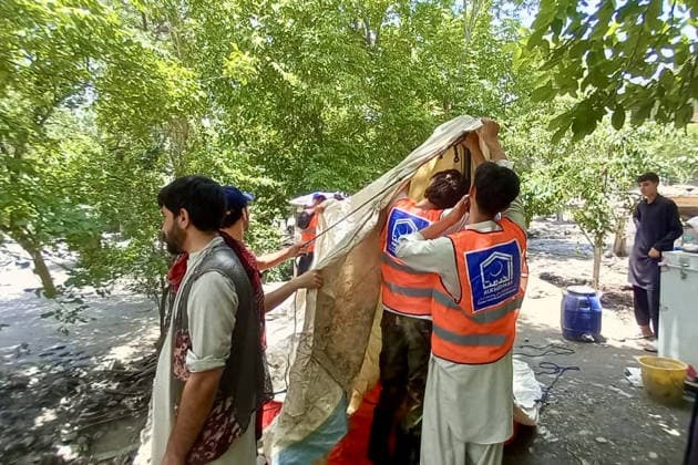 July 2, 2026, Peshawar, Peshawar, Pakistan: Chitral Flood: Al-Khidmat Foundation Reaches Affected Families with Emergency Relief..CHITRAL, Pakistan July 1, 2026: Volunteers from Al-Khidmat Foundation distribute tents, tarpaulins, food packages and other essential relief items to families affected by flash floods in the Brozi and Ayoon areas of Lower Chitral. Torrential monsoon rains triggered flash flooding that damaged homes and infrastructure, prompting emergency humanitarian assistance for displaced residents as relief operations continue. Peshawar Pakistan - ZUMAa217 20260702_znp_a217_008 Copyright: xHussainxAlix