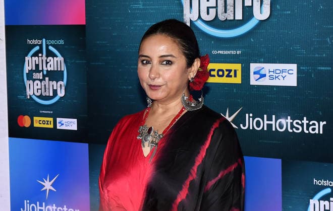 July 2, 2026, Mumbai, Maharashtra, India: Bollywood actress Divya Dutta poses for a photo as she arrives for the screening of web series Pritam & Pedro in Mumbai. Mumbai India - ZUMAs197 20260702_aaa_s197_203 Copyright: xAshishxVaishnavx