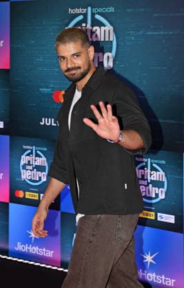 July 2, 2026, Mumbai, Maharashtra, India: Bollywood actor Sooraj Pancholi waves to the media at the screening of web series Pritam & Pedro in Mumbai. Mumbai India - ZUMAs197 20260702_aaa_s197_206 Copyright: xAshishxVaishnavx