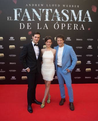 July 2, 2026, Malaga, Spain: Spanish actor Ruben Sanchez (L), actress Ana San Martin (C) and actor Daniel Diges (R), pose during the preview of the photocall for the musical The Phantom of the Opera at the Cervantes Theatre. The Phantom of the Opera, Andrew Lloyd Webberis acclaimed musical about a tragic love story, will be staged at the Cervantes Theatre from 3 July to 9 August as part of its national tour. Malaga Spain - ZUMAs197 20260702_aaa_s197_252 Copyright: xJesusxMeridax