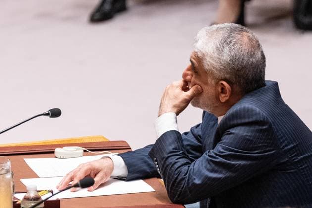 July 2, 2026, New York, New York, USA: Ambassador Amir Saeid Iravani of Iran attends Security Council meeting on The situation in the Middle East requested by Kingdom of Bahrain at UN Headquarters in New York, NY on July 2, 2026. New York USA  - ZUMAr339 20260702_znp_r339_006 Copyright: xLevxRadinx