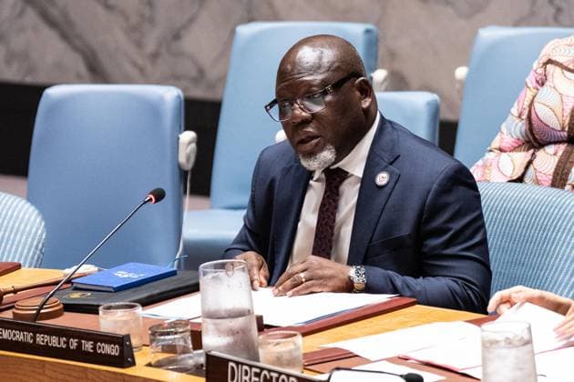 July 2, 2026, New York, New York, USA: Zenon Ngay Mukongo, Permanent Representative of the Democratic Republic of Congo presides over Security Council meeting on The situation in the Middle East requested by Kingdom of Bahrain at UN Headquarters in New York, NY on July 2, 2026. Democratic Republic of Congo is the President of Security Council for the month of July. New York USA - ZUMAr339 20260702_znp_r339_003 Copyright: xLevxRadinx