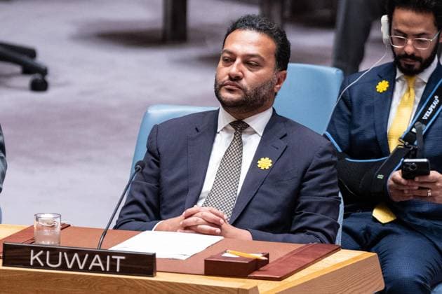 July 2, 2026, New York, New York, USA: Ambassador Tareq M. A. M. Albanai of Kuwait attends Security Council meeting on The situation in the Middle East requested by Kingdom of Bahrain at UN Headquarters in New York, NY on July 2, 2026. New York USA  - ZUMAr339 20260702_znp_r339_008 Copyright: xLevxRadinx