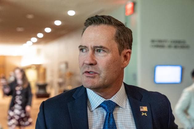 July 2, 2026, New York, New York, USA: Ambassador Mike Waltz of the United States speaks to the press after Security Council meeting on The situation in the Middle East requested by Kingdom of Bahrain at UN Headquarters in New York, NY on July 2, 2026. New York USA  - ZUMAr339 20260702_znp_r339_016 Copyright: xLevxRadinx