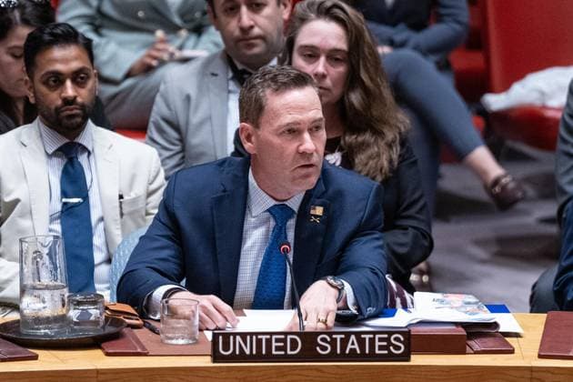 July 2, 2026, New York, New York, USA: Ambassador Mike Waltz of the United States speaks during Security Council meeting on The situation in the Middle East requested by Kingdom of Bahrain at UN Headquarters in New York, NY on July 2, 2026. New York USA  - ZUMAr339 20260702_znp_r339_026 Copyright: xLevxRadinx