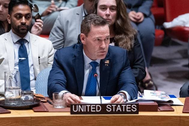 July 2, 2026, New York, New York, USA: Ambassador Mike Waltz of the United States speaks during Security Council meeting on The situation in the Middle East requested by Kingdom of Bahrain at UN Headquarters in New York, NY on July 2, 2026. New York USA  - ZUMAr339 20260702_znp_r339_027 Copyright: xLevxRadinx