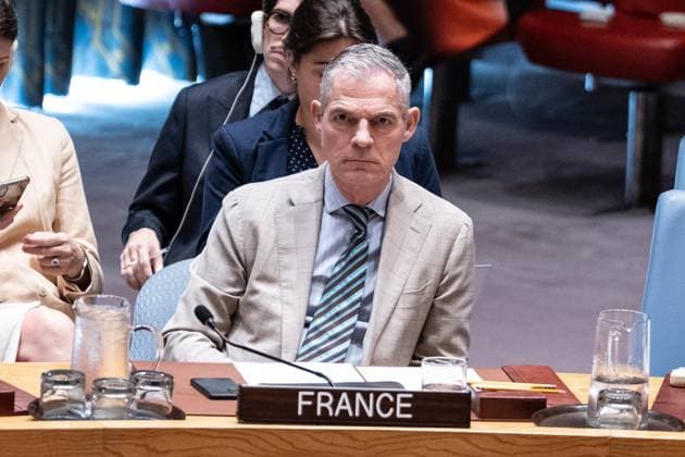 July 2, 2026, New York, New York, USA: Ambassador Jerome Bonnafont of France attends Security Council meeting on The situation in the Middle East requested by Kingdom of Bahrain at UN Headquarters in New York, NY on July 2, 2026. New York USA  - ZUMAr339 20260702_znp_r339_035 Copyright: xLevxRadinx