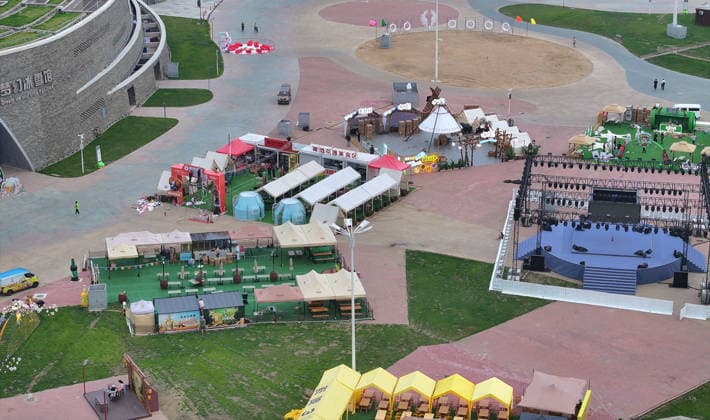HARBIN, CHINA - JULY 02: The venue of the 24th Harbin International Beer Festival takes shape on July 2, 2026 in Harbin, Heilongjiang Province of China. The 24th Harbin International Beer Festival will open in early July at Harbin Ice and Snow World.  Copyright: xVCGx 111651817561