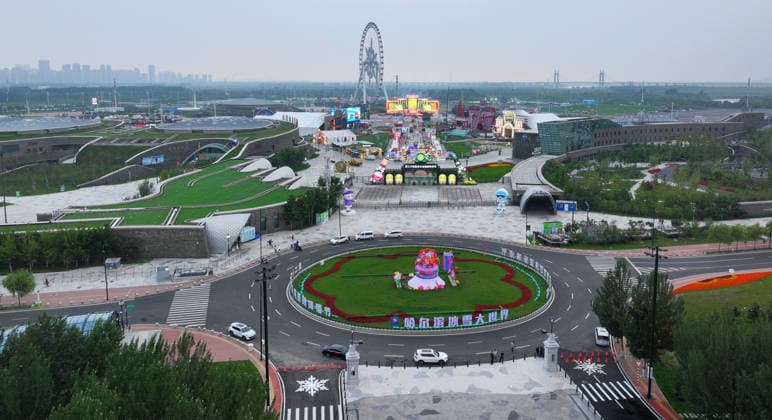 HARBIN, CHINA - JULY 02: The venue of the 24th Harbin International Beer Festival takes shape on July 2, 2026 in Harbin, Heilongjiang Province of China. The 24th Harbin International Beer Festival will open in early July at Harbin Ice and Snow World.  Copyright: xVCGx 111651817548