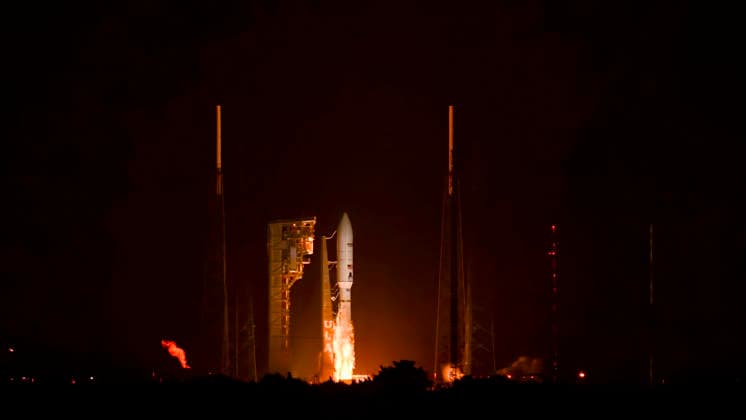 July 2, 2026, Merritt Island, Florida, USA: A United Launch Alliance (ULA) Atlas V rocket launches from Space Launch Complex-41 (SLC-41), Cape Canaveral Space Force Station, Florida, carrying 29 satellites for AmazonÃ¢â‚¬â ¢s Leo internet constellation on July 2, 2026 at 12:30 a.m. EDT. Merritt Island USA  - ZUMAb267 20260702_znp_b267_002 Copyright: xCharlesxBriggsx