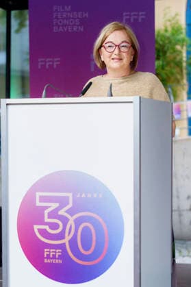 Dorothee Erpenstein beim Empfang des FilmFernsehFonds Bayern auf dem 43. Filmfest München 2026 auf der Praterinsel. München, 02.07.2026 *** Dorothee Erpenstein at the FilmFernsehFonds Bayern reception during the 43rd Munich Film Festival in 2026 on Prater Island in Munich, July 2, 2026 Foto:xN.xKolinzx xFuturexImagex fff_6788