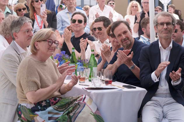 Dorothee Erpenstein, Martin Bachmann, Oliver Berben, Björn Wilhelm mit Gästen beim Empfang des FilmFernsehFonds Bayern auf dem 43. Filmfest München 2026 auf der Praterinsel. München, 02.07.2026 *** Dorothee Erpenstein, Martin Bachmann, Oliver Berben, and Björn Wilhelm with guests at the FilmFernsehFonds Bayern reception during the 43rd Munich Film Festival 2026 on Prater Island in Munich, July 2, 2026 Foto:xN.xKolinzx xFuturexImagex fff_6810