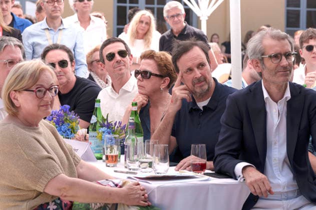 Dorothee Erpenstein, Martin Bachmann, Oliver Berben, Björn Wilhelm mit Gästen beim Empfang des FilmFernsehFonds Bayern auf dem 43. Filmfest München 2026 auf der Praterinsel. München, 02.07.2026 *** Dorothee Erpenstein, Martin Bachmann, Oliver Berben, and Björn Wilhelm with guests at the FilmFernsehFonds Bayern reception during the 43rd Munich Film Festival 2026 on Prater Island in Munich, July 2, 2026 Foto:xN.xKolinzx xFuturexImagex fff_6812