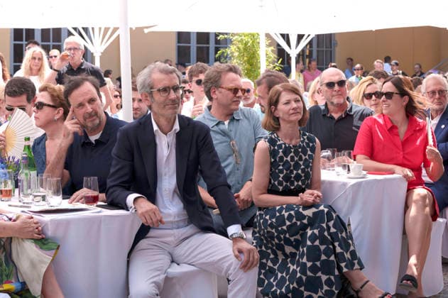 Björn Wilhelm, Christoph Gröner und Julia Weigl mit Gästen beim Empfang des FilmFernsehFonds Bayern auf dem 43. Filmfest München 2026 auf der Praterinsel. München, 02.07.2026 *** Björn Wilhelm, Christoph Gröner, and Julia Weigl with guests at the FilmFernsehFonds Bayern reception during the 43rd Munich Film Festival 2026 on Prater Island in Munich, July 2, 2026 Foto:xN.xKolinzx xFuturexImagex fff_6814