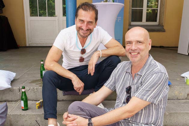 Tim Seyfi und Jochen Alexander Freydank beim Empfang des FilmFernsehFonds Bayern auf dem 43. Filmfest München 2026 auf der Praterinsel. München, 02.07.2026 *** Tim Seyfi and Jochen Alexander Freydank at the FilmFernsehFonds Bayern reception during the 43rd Munich Film Festival 2026 on Prater Island in Munich, July 2, 2026 Foto:xN.xKolinzx xFuturexImagex fff_6837