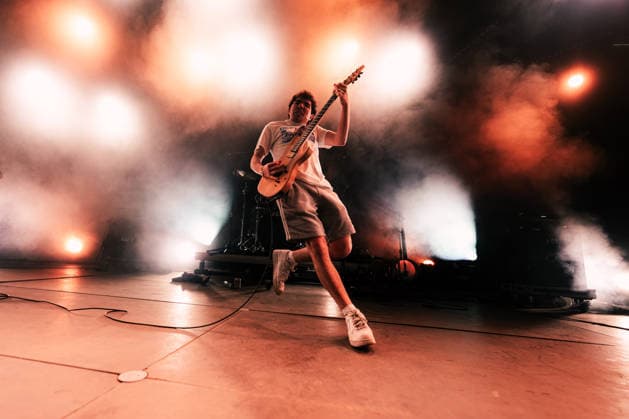 Truck Violence live at Roskilde Festival 2026 Roskilde, Denmark. 02nd, July 2026. The Canadian rock band Truck Violence performs a live concert during the Danish music festival Roskilde Festival 2026 in Roskilde. Here guitarist Paul Lecours is seen live on stage. Denmark, Roskilde  Copyright: xGonzalesxPhoto MathiasxKristensenx
