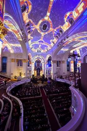 CNTV MICHEL- Innenansicht der Kirche LIcht Light Show Hamburg 02.07.2026 Die Hauptkirche St.Michaelis,dem Hamburger Michel erstrahlt fuer mehrere Monate in neuem Licht LUMINISCENCE Licht Show das einmalige 360Â° Illuminationserlebnis macht die Architektur des Michel hor und sichtbar und der Raumklang setzt die barocke Architektur bestens in Szene.Hauptkirche St. Michaelis Michel ist ein evangelischer Sakralbau in der Neustadt von Hamburg Hamburg Deutschland *** CNTV MICHEL Interior View of the Church Light Show Hamburg July 2, 2026 St. Michael’s Church, known as the Hamburg Michel, will shine in a new light for several months during the LUMINISCENCE Light Show—a unique 360° illumination experience brings the architecture of the Michel to