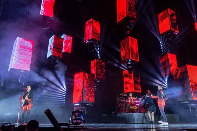 July 2, 2026, Milwaukee, Wisconsin, U.S: MATT BELLAMY, DOMINIC HOWARD and CHRIS WOLSTENHOLME of Muse during the opening night of The Wow! Signal Tour at Summerfest Music Festival in Milwaukee, Wisconsin Milwaukee U.S  - ZUMAs135 20260702_zap_s135_006 Copyright: xDanielxDeSloverx