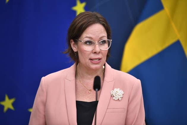 STOCKHOLM, SVERIGE 20260703 Utrikesminister Maria Malmer Stenergard (M) under en pressbriefing inför Natos toppmöte i Ankara. STOCKHOLM SVERIGE x12060x *** STOCKHOLM, SWEDEN 20260703 Foreign Minister Maria Malmer Stenergard M during a press briefing ahead of the NATO summit in Ankara STOCKHOLM SWEDEN x12060x  Copyright: xLarsxSchröder TTx PRESSBRIEFING INFÖR NATO-MÖTET I ANKARA 1KORQstGE-o