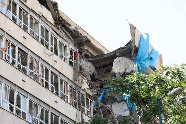 IRAN, TEHRAN - JULY 3, 2026: A local government building remains damaged on the eve of the state funeral of Supreme Leader Ali Khamenei (1939-2026) set to take place from July 4 to 9. Khamenei was killed in a joint US-Israeli airstrike on his residence on February 28 Tehran Iran  - ZUMAt113 20260703_zaa_t113_019 Copyright: xValeryxSharifulinx