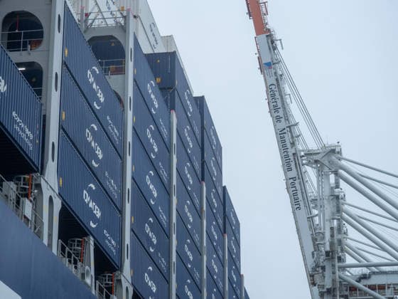 Christening of CMA CGM Notre Dame - Le Havre The CMA-CGM Notre Dame, the largest ship flying the French flag, is seen during its official integration ceremony in Le Havre, France on July 02, 2026, as the vessel operates on liquefied gas. Photo by Mario FOURMY ABACAPRESS.COM Le Havre France  Copyright: xFourmyxMario ABACAx