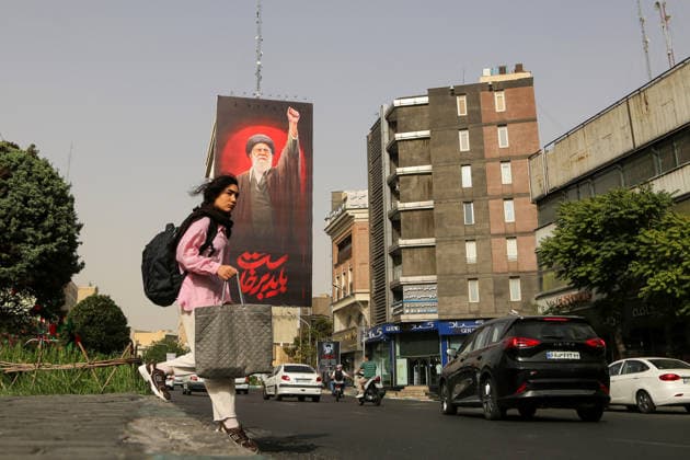 Funeral ceremony held in Tehran for late Iranian Supreme Leader Ali Khamenei TEHRAN, IRAN - JULY 03: Large banners bearing the portrait of Ali Khamenei are displayed across city squares as part of the preparations for funeral ceremony for late Iranian Supreme Leader Ali Khamenei, who was killed in an attack launched by the US and Israel on February 28, in Tehran, Iran on July 03, 2026. Fatemeh Bahrami Anadolu Tehran Iran. Editorial use only. Please get in touch for any other usage.  Copyright: x2026xAnadoluxFatemehxBahramix