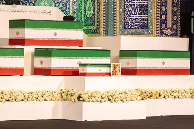 State funeral ceremony held in Tehran for late Iranian Supreme Leader Ali Khamenei TEHRAN, IRAN - JULY 03: A state funeral ceremony is held for late Iranian Supreme Leader Ali Khamenei, who was killed in an attack launched by the US and Israel on February 28, at the Imam Khomeini Mosalla Mosque in Tehran, Iran on July 03, 2026. The ceremony is attended by Iranian officials, citizens, and representatives from various countries. Stringer Anadolu Tehran Iran. Editorial use only. Please get in touch for any other usage.  Copyright: x2026xAnadoluxStringerx