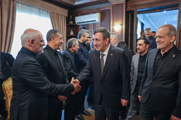 Turkish Vice President Cevdet Yilmaz in Tehran TEHRAN, IRAN - JULY 3: Turkish Vice President Cevdet Yilmaz meets with Iranian President Masoud Pezeshkian and the accompanying Iranian delegation in Tehran, Iran, on July 3, 2026. Yilmaz arrived in the Iranian capital to attend the state funeral ceremony for former Iranian Supreme Leader Ali Khamenei, who lost his life in a joint U.S.-Israeli attack on Iran on Feb. 28. Ahmet Okur Anadolu Tehran Iran. Editorial use only. Please get in touch for any other usage.  Copyright: x2026xAnadoluxAhmetxOkurx