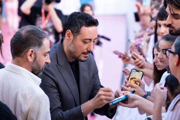 July 2, 2026, San Valentino Torio, Salerno, Italy: Ciro Priello of The Jackal signs autographs during the Outdoor Film Festival 2026 in San Valentino Torio, Salerno, Italy, on July 2, 2026. San Valentino Torio Italy - ZUMAl175 20260702_zip_l175_059 Copyright: xFrancescoxLucianox