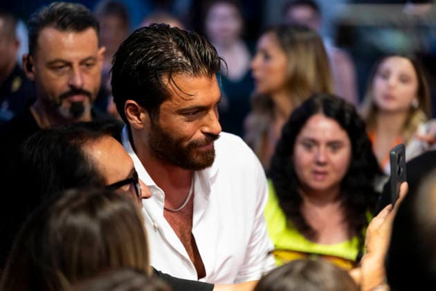 July 2, 2026, San Valentino Torio, Salerno, Italy: Can Yaman answers journalists questions during the Outdoor Film Festival 2026 in San Valentino Torio, Salerno, Italy, on July 2, 2026. San Valentino Torio Italy - ZUMAl175 20260702_zip_l175_074 Copyright: xFrancescoxLucianox