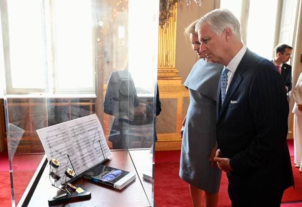 Queen Mathilde and King Philippe - Filip of Belgium pictured during a visit to the Royal Palace in Brussels on Friday 03 July 2026. The Royal Palace will be opened for public from 3 July to 16 August.  ERICxLALMAND 180238667