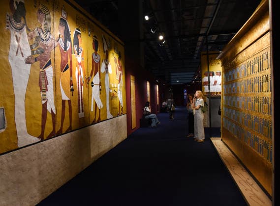 Toutankhamon Exhibition - Paris Toutankhamon, Reconstition spectacular his tomb and his treasures of Pharaon at Porte du Versailles in Paris, France on July 2, 2026. Photo by Alain Apaydin ABACAPRESS.COM Paris Ile-de-France France  Copyright: xApaydinxAlain ABACAx