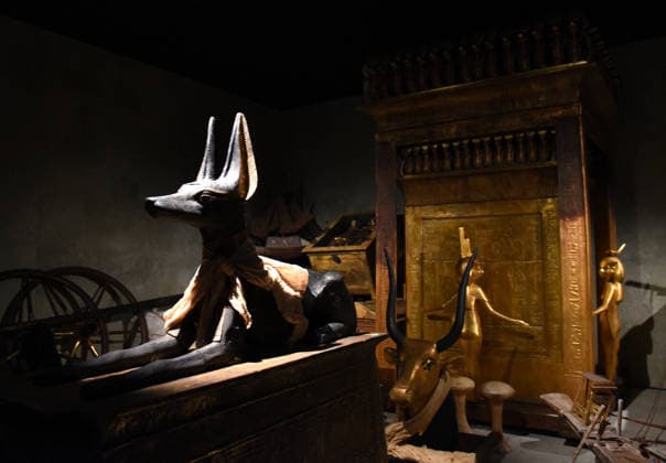 Toutankhamon Reconstruction Spectacular At Porte du Versailles - Paris Toutankhamon, Reconstition spectacular his tomb and his treasures of Pharaon at Porte du Versailles in Paris, France on July 2, 2026. Photo by Alain Apaydin ABACAPRESS.COM Paris Ile-de-France France  Copyright: xApaydinxAlain ABACAx