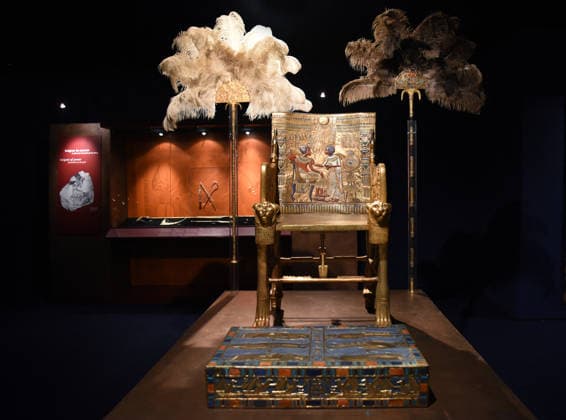 Toutankhamon Reconstruction Spectacular At Porte du Versailles - Paris Toutankhamon, Reconstition spectacular his tomb and his treasures of Pharaon at Porte du Versailles in Paris, France on July 2, 2026. Photo by Alain Apaydin ABACAPRESS.COM Paris Ile-de-France France  Copyright: xApaydinxAlain ABACAx