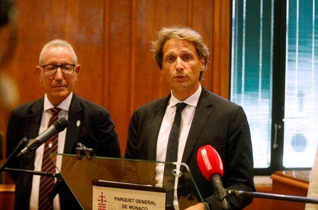 PRESS CONFERENCE ON THE MONACO BOMBING PHOTOPQR NICE MATIN Jean François Ottonello Monaco July 3, 2026 Press conference following the bomb explosion in Monaco Eric Arella, head of the Public Security Department, and Morgan Raymond, deputy prosecutor of Monaco Monaco, July 3, 2026 Press conference following the bomb explosion in Monaco; the prime suspect is a 39-year-old Ukrainian woman currently in Germany; Monaco, France  Copyright: xPHOTOPQR NICExMATIN MAXPPPxJeanxFrançoisxOttonellox 20260703NIM4007 20260703NIM4007