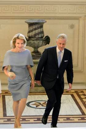 Reopening of the Royal Palace in Brussels Following Renovation BRUSSELS, BELGIUM - JULY 03: King Philippe of Belgium and Queen Mathilde of Belgium pictured visiting the reopening of the Royal Palace in Brussels following renovation pictured after on July 03, 2026 in Brussels, Belgium, 03 07 2026 Brussels Belgium  Copyright: xPhilipxReynaersx